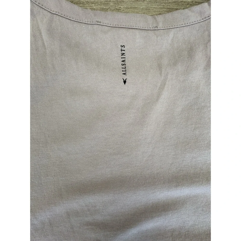 All Saints nude neutral t-shirt base layer top soft size S Quiet Luxury